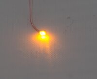 LED 0402 gelb bedrahtet - 10er Pack (Kupferlackdraht 0,08mm, farblich markiert)