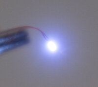 LED 0402 kaltweiss bedrahtet - 10er Pack (Kupferlackdraht...